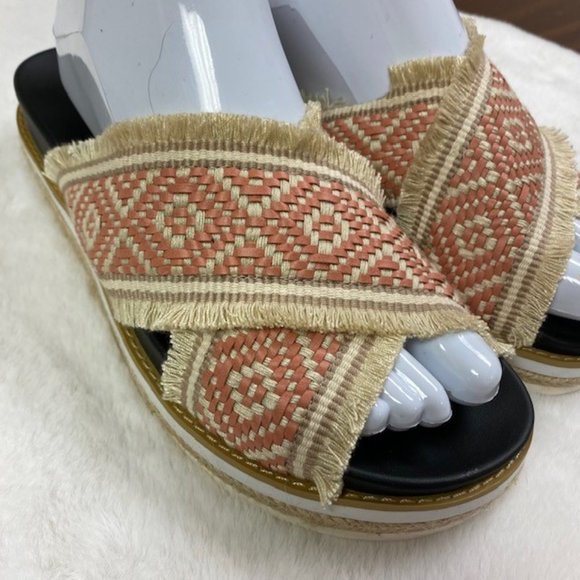 BP. Booker Boho Fringe Slide Sandals, size 8 - Picture 4 of 15